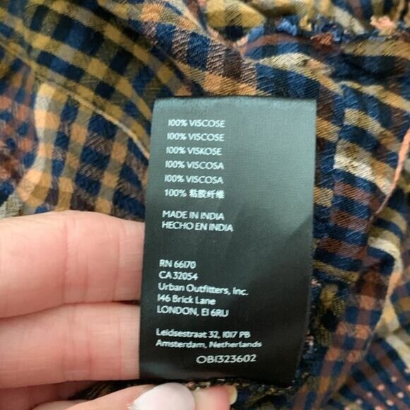 Free People Sadie Dark Plaid Long Sleeve Button Down Maxi Dress - Picture 6 of 7